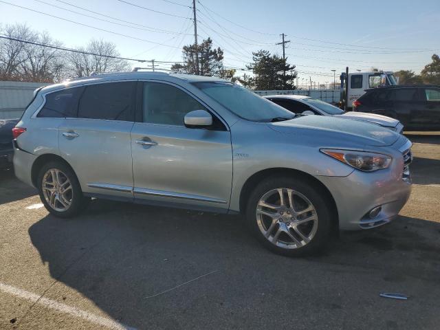 5N1CL0MN7EC517095 - 2014 INFINITI QX60 HYBRID BLUE photo 4