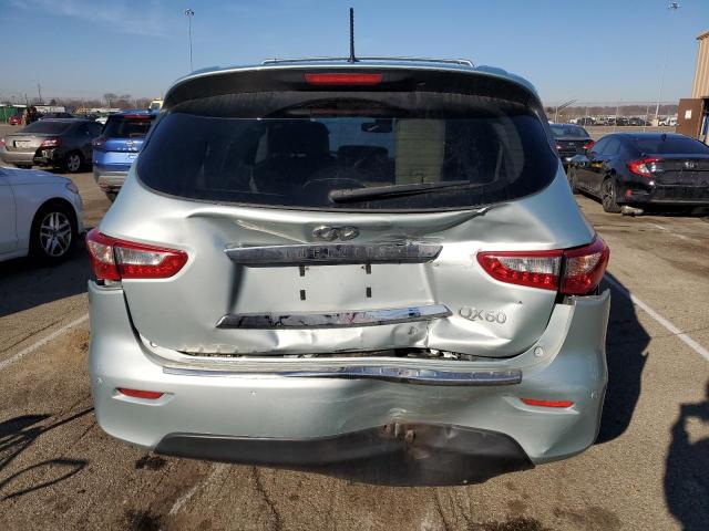 5N1CL0MN7EC517095 - 2014 INFINITI QX60 HYBRID BLUE photo 6