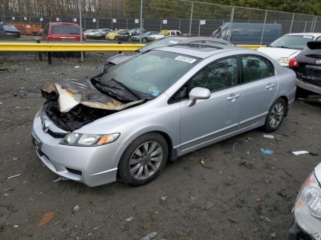 2HGFA16939H350963 - 2009 HONDA CIVIC EXL SILVER photo 1