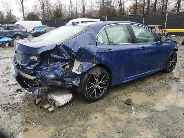 4T1T11AK8PU126606 - 2023 TOYOTA CAMRY SE NIGHT SHADE BLUE photo 3