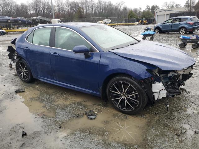 4T1T11AK8PU126606 - 2023 TOYOTA CAMRY SE NIGHT SHADE BLUE photo 4