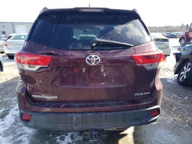 5TDJZRFHXJS851345 - 2018 TOYOTA HIGHLANDER SE BURGUNDY photo 6