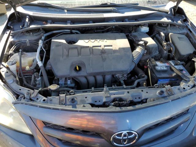 5YFBU4EE6CP030607 - 2012 TOYOTA COROLLA BASE GRAY photo 11