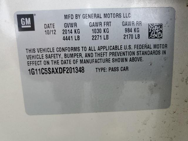 1G11C5SAXDF201348 - 2013 CHEVROLET MALIBU 1LT GOLD photo 12