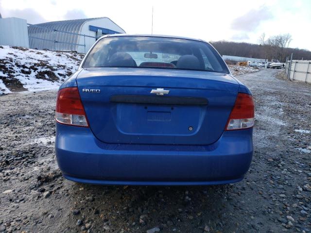 KL1TD52695B423565 - 2005 CHEVROLET AVEO BASE BLUE photo 6