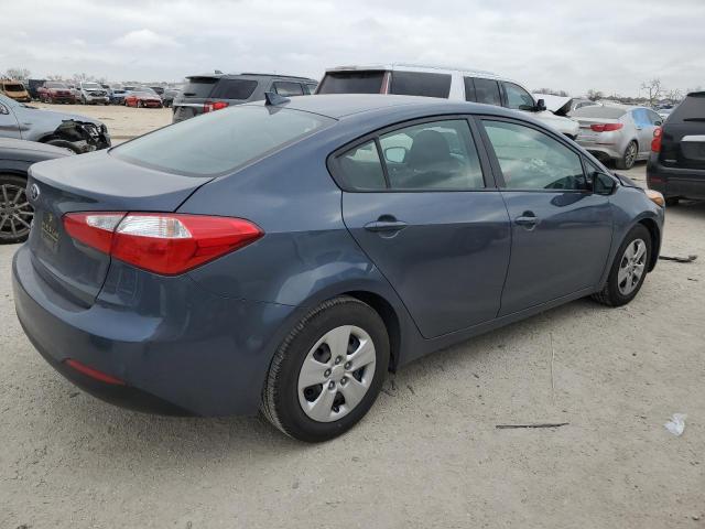 KNAFX4A63G5594559 - 2016 KIA FORTE LX BLUE photo 3