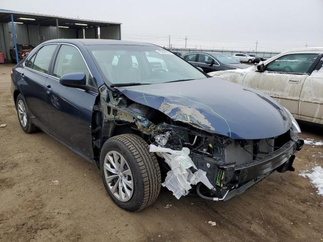 4T4BF1FK6FR496835 - 2015 TOYOTA CAMRY LE BLUE photo 4