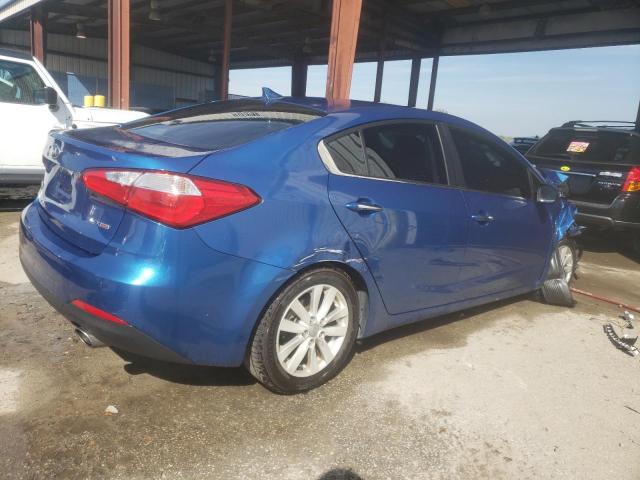 KNAFX4A85F5266916 - 2015 KIA FORTE EX BLUE photo 3