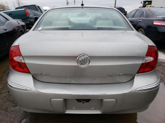 2G4WC582581157698 - 2008 BUICK LACROSSE CX SILVER photo 6