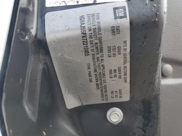 1G8AJ55FX7Z210455 - 2007 SATURN ION LEVEL 2 WHITE photo 13