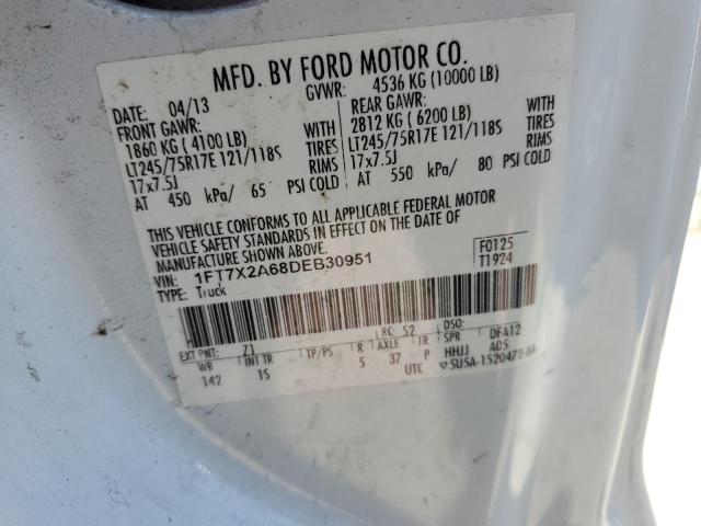 1FT7X2A68DEB30951 - 2013 FORD F250 SUPER DUTY WHITE photo 12