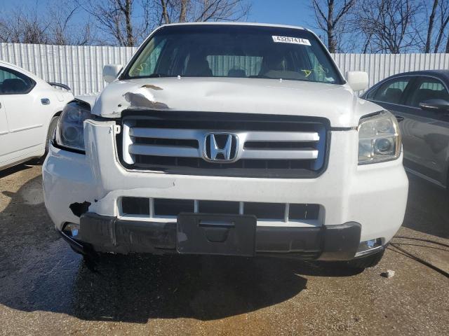 5FNYF28528B006246 - 2008 HONDA PILOT EXL WHITE photo 5