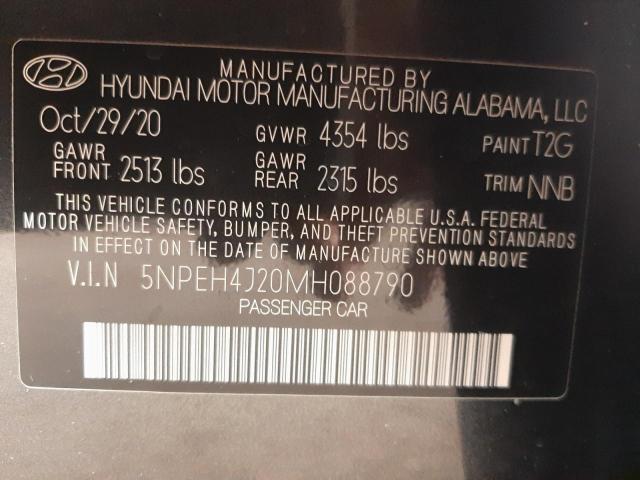 5NPEH4J20MH088790 - 2021 HYUNDAI SONATA LIMITED BLUE photo 12