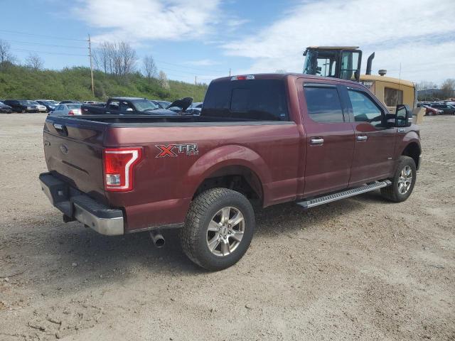 1FTFW1EG7FKE25894 - 2015 FORD F150 SUPERCREW BURGUNDY photo 3