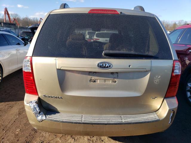 KNDMB233886202493 - 2008 KIA SEDONA EX BEIGE photo 6