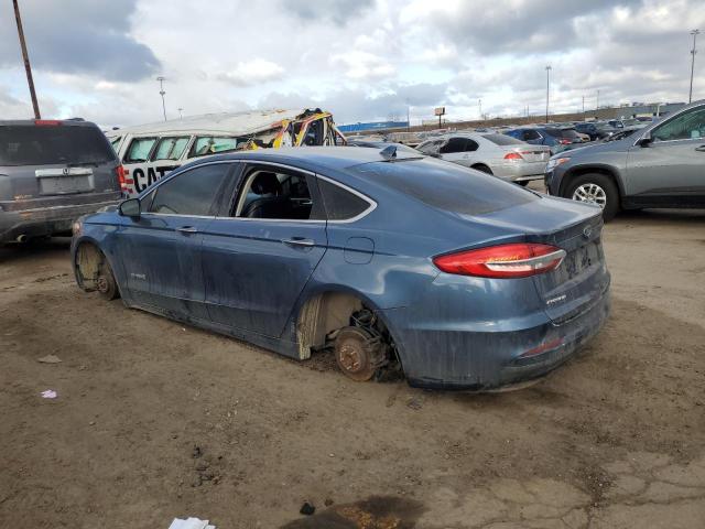 3FA6P0MUXKR254312 - 2019 FORD FUSION SEL BLUE photo 2