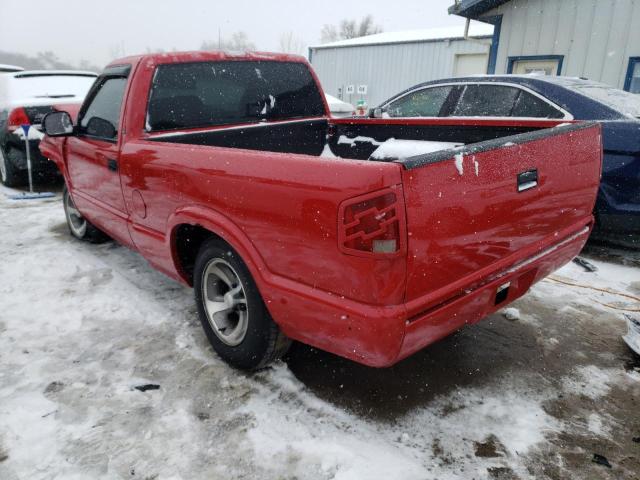 1GCCS14X7TK174578 - 1996 CHEVROLET S TRUCK S10 RED photo 2