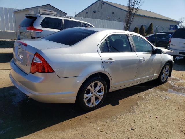 3FAHP0HA0CR223452 - 2012 FORD FUSION SE SILVER photo 3