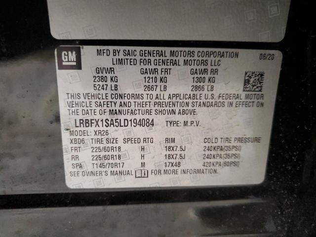 LRBFX1SA5LD194084 - 2020 BUICK ENVISION PREFERRED BLACK photo 13