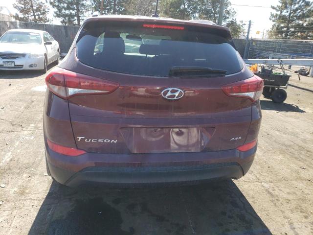 KM8J3CA44HU277457 - 2017 HYUNDAI TUCSON LIMITED MAROON photo 6