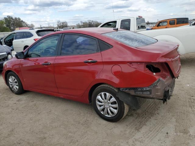 KMHCT4AEXCU071253 - 2012 HYUNDAI ACCENT GLS RED photo 2