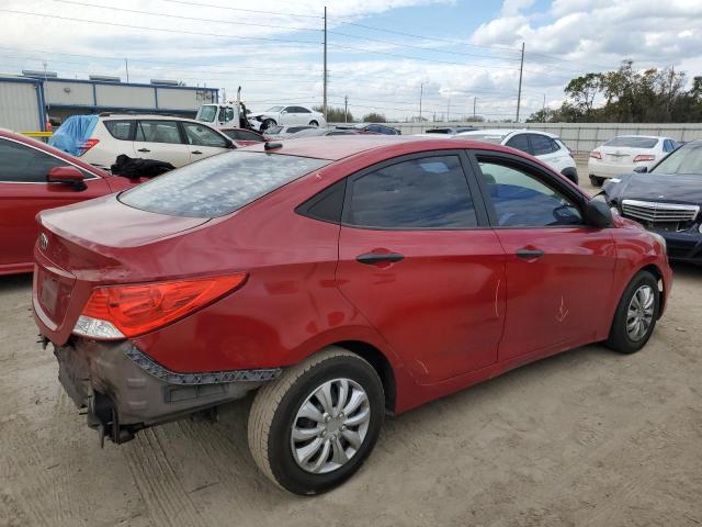 KMHCT4AEXCU071253 - 2012 HYUNDAI ACCENT GLS RED photo 3