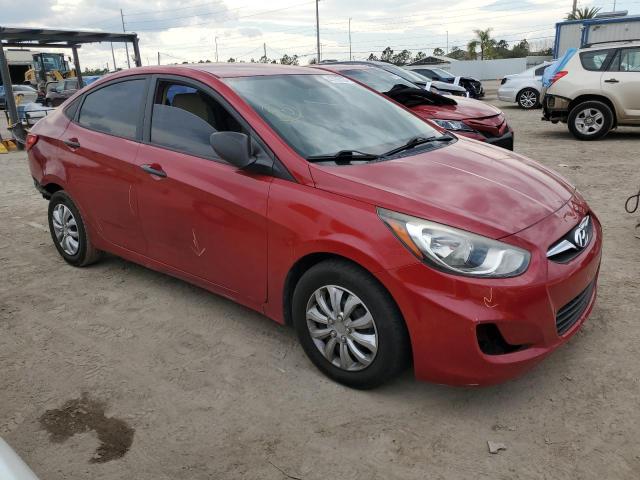 KMHCT4AEXCU071253 - 2012 HYUNDAI ACCENT GLS RED photo 4