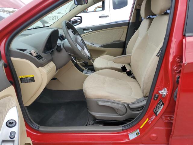 KMHCT4AEXCU071253 - 2012 HYUNDAI ACCENT GLS RED photo 7