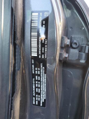 ZARFAEDN5H7536784 - 2017 ALFA ROMEO GIULIA Q4 Boz foto 12