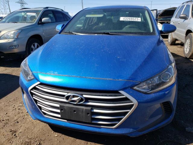 KMHD74LF9HU368598 - 2017 HYUNDAI ELANTRA SE BLUE photo 5