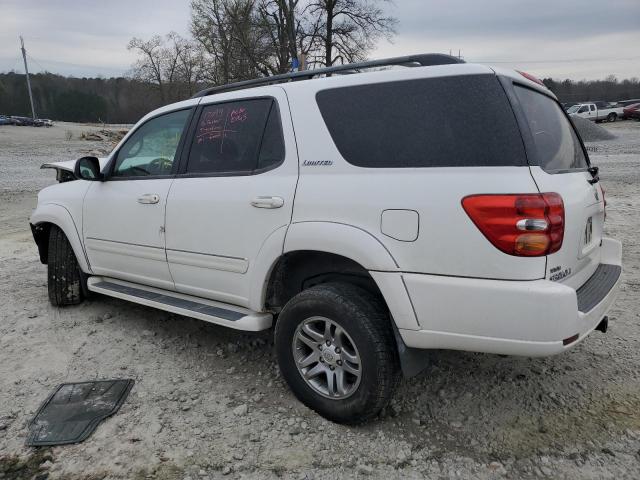 5TDZT38A14S231361 - 2004 TOYOTA SEQUOIA LIMITED WHITE photo 2