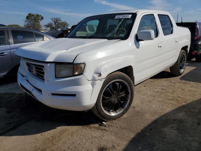 2HJYK16556H541549 - 2006 HONDA RIDGELINE RTL WHITE photo 1