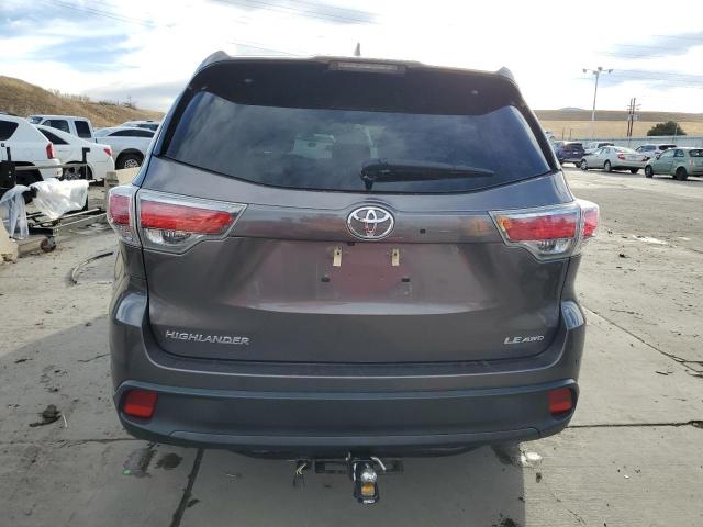 5TDBKRFH9GS281162 - 2016 TOYOTA HIGHLANDER LE GRAY photo 6