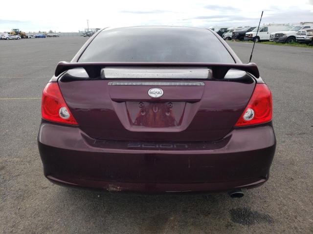 JTKDE167360143605 - 2006 TOYOTA SCION TC BURGUNDY photo 6