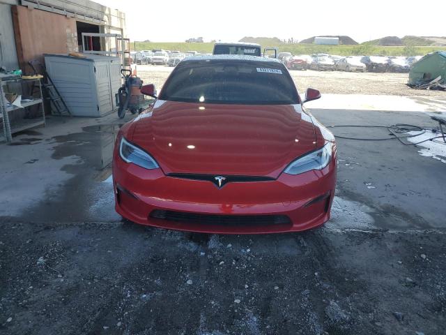 5YJSA1E62MF433920 - 2021 TESLA MODEL S RED photo 5