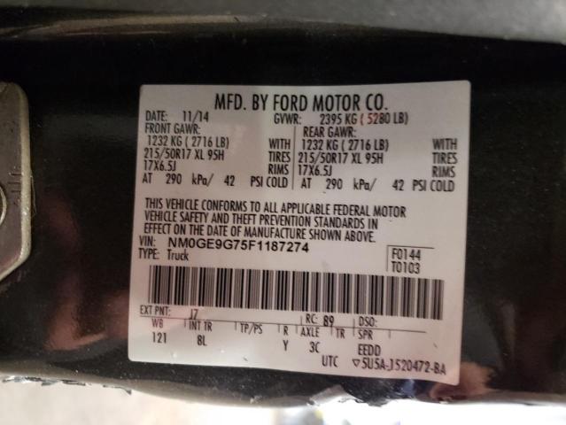 NM0GE9G75F1187274 - 2015 FORD TRANSIT CO TITANIUM CHARCOAL photo 13