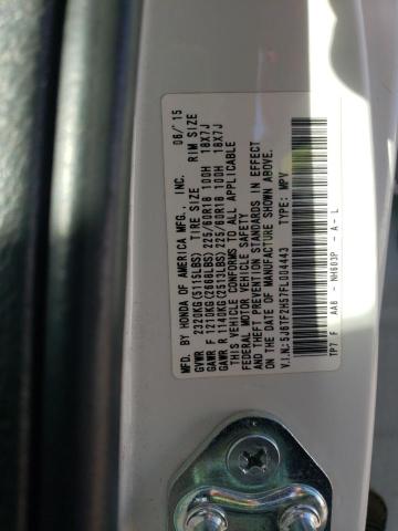 5J6TF2H57FL004443 - 2015 HONDA CROSSTOUR EXL თეთრი ფოტო 12