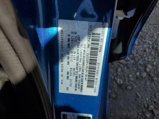 JM1BL1W76C1683072 - 2012 MAZDA 3 I BLUE photo 12