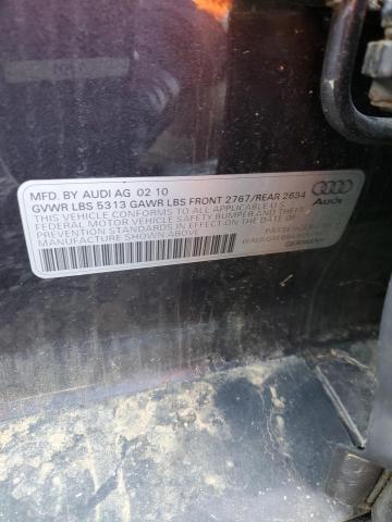 WAUKGAFB8AN057941 - 2010 AUDI A6 PRESTIGE BLUE photo 12