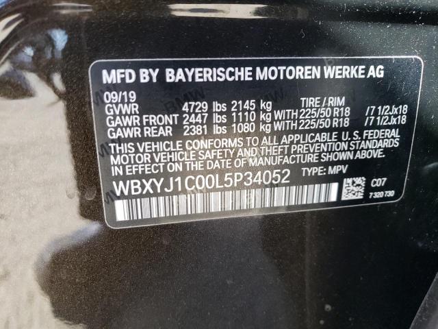 WBXYJ1C00L5P34052 - 2020 BMW X2 XDRIVE28I BLACK photo 13