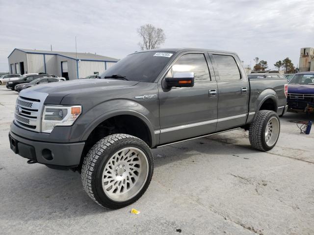 1FTFW1EF7EFA37675 - 2014 FORD F150 SUPERCREW GRAY photo 1