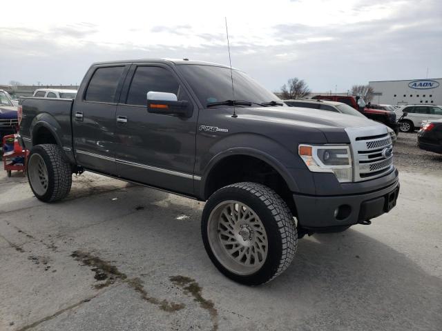 1FTFW1EF7EFA37675 - 2014 FORD F150 SUPERCREW GRAY photo 4