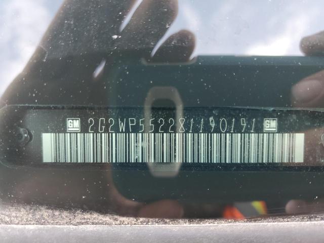 2G2WP552281190191 - 2008 PONTIAC GRAND PRIX 蓝色 照片 14