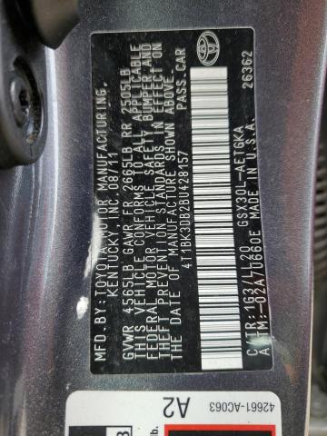 4T1BK3DB2BU428157 - 2011 TOYOTA AVALON BASE CHARCOAL photo 13