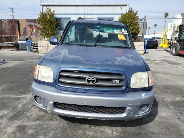 5TDZT34A83S176380 - 2003 TOYOTA SEQUOIA SR5 BLUE photo 5