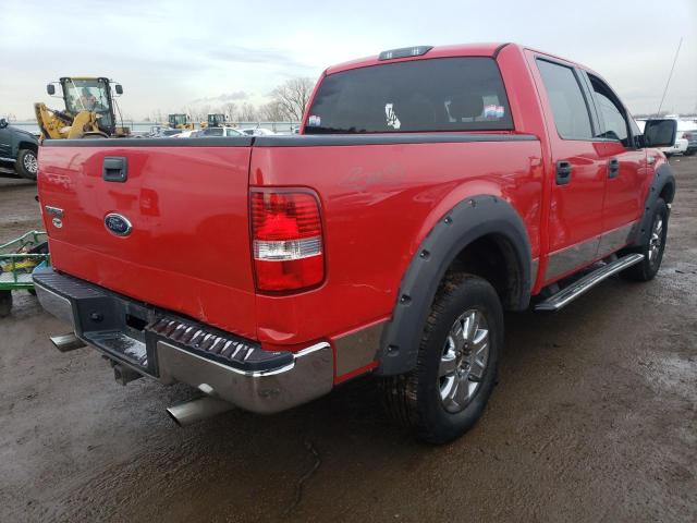 1FTPW14584KC55921 - 2004 FORD F150 SUPERCREW RED photo 3