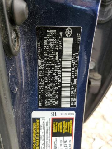 4T1BK1EB4DU026503 - 2013 TOYOTA AVALON BASE BLUE photo 12