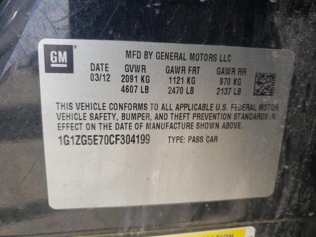 1G1ZG5E70CF304199 - 2012 CHEVROLET MALIBU LTZ 黑色 照片 12