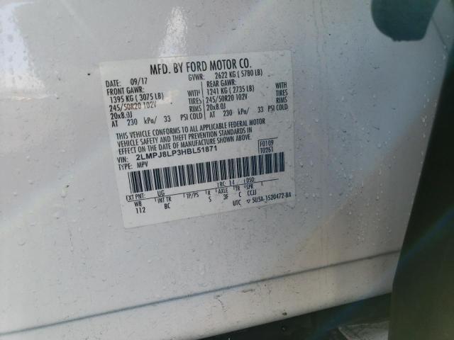 2LMPJ8LP3HBL51871 - 2017 LINCOLN MKX RESERVE 白色 照片 13