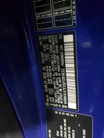 WDBKK47F0XF091832 - 1999 MERCEDES-BENZ SLK 230 KOMPRESSOR BLUE photo 12